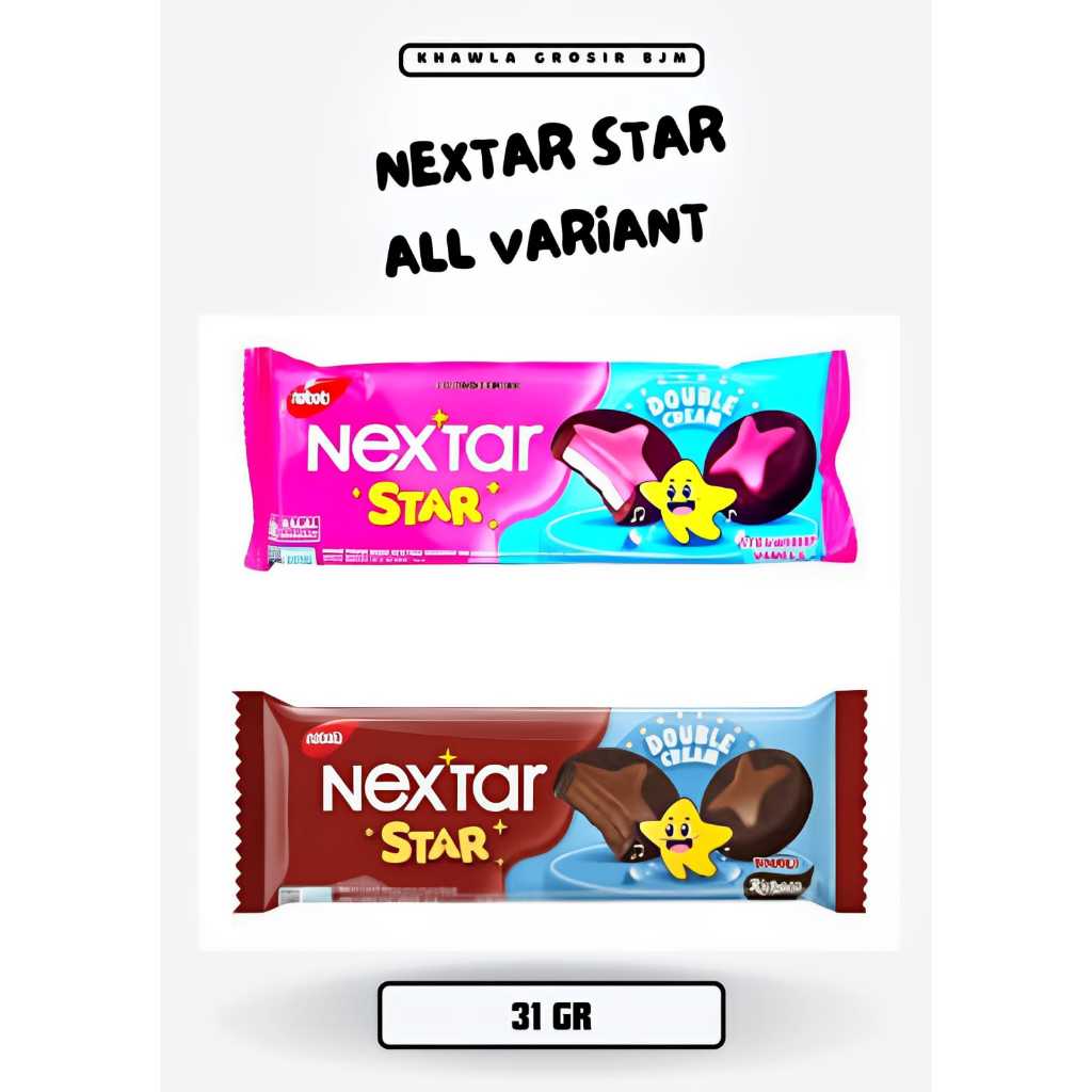 

NEXTAR STAR ALL VARIANT DOUBLE COKLAT DAN STROBERI 31 GR