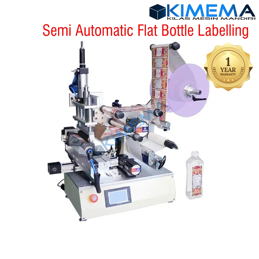 Labeling SL-100 Semi Automatic Square Flat Bottle Labelling Machine Mesin Pelabelan untuk botol kota
