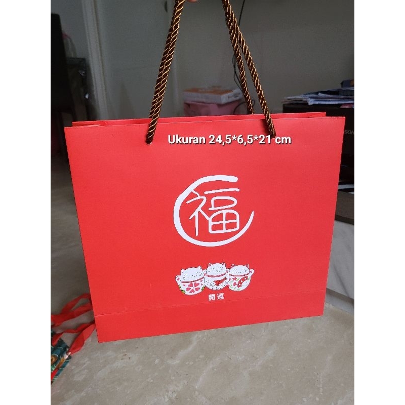 

paper bag imlek tas cny sincia goodie bag imlek simple tebal