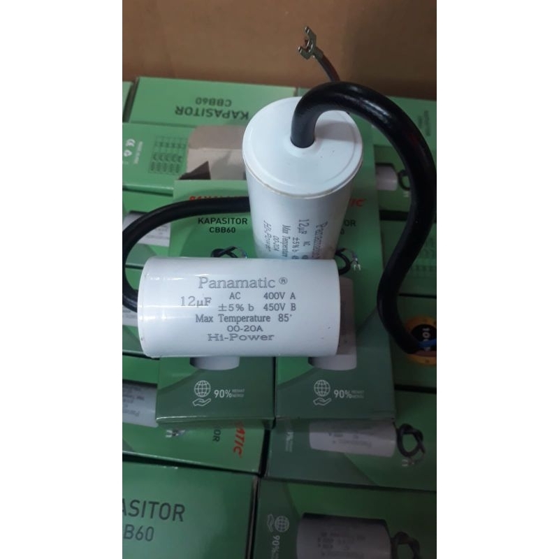 Kapasitor pompa air 12uf Bulat