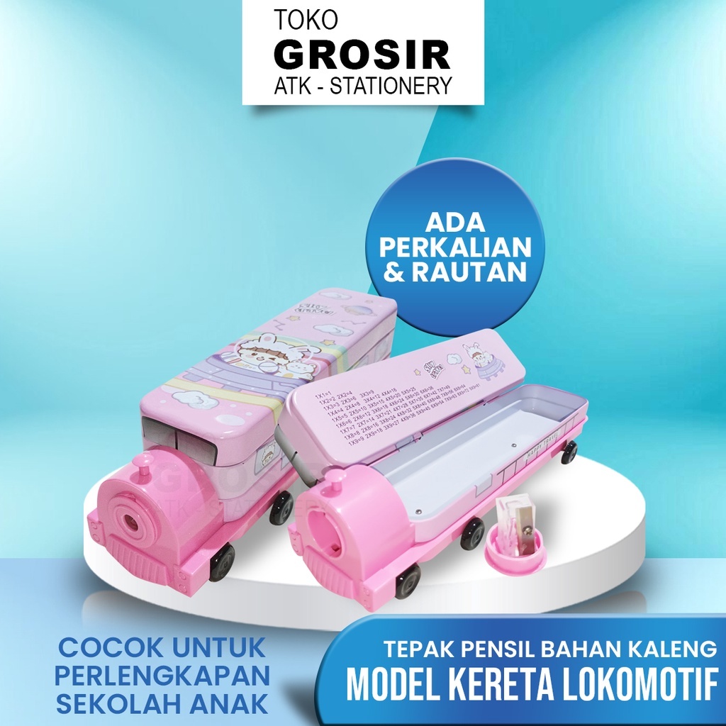 

Tepak Pensil Rautan Bahan Kaleng Bentuk Kereta Roda B578-26