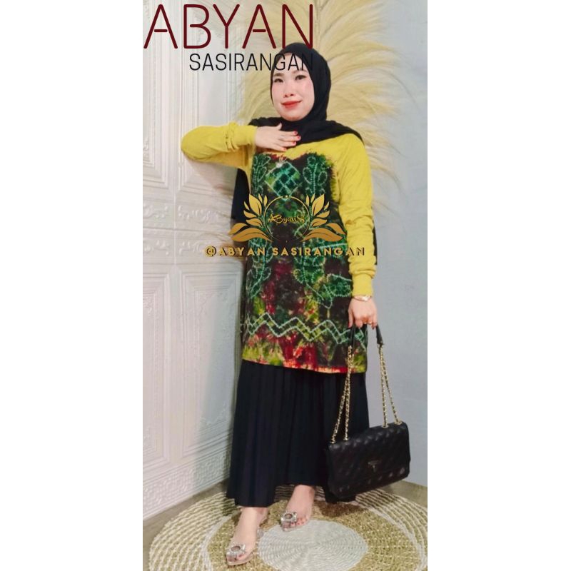 READY Tunik Kaos Sasirangan By Abyan Sasirangan| Kualitas Premium | Handmade | Viral | Kaos | Batik
