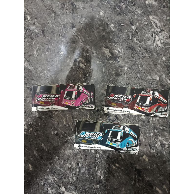 

stiker bus aneka bintang asli isi 35 stiker