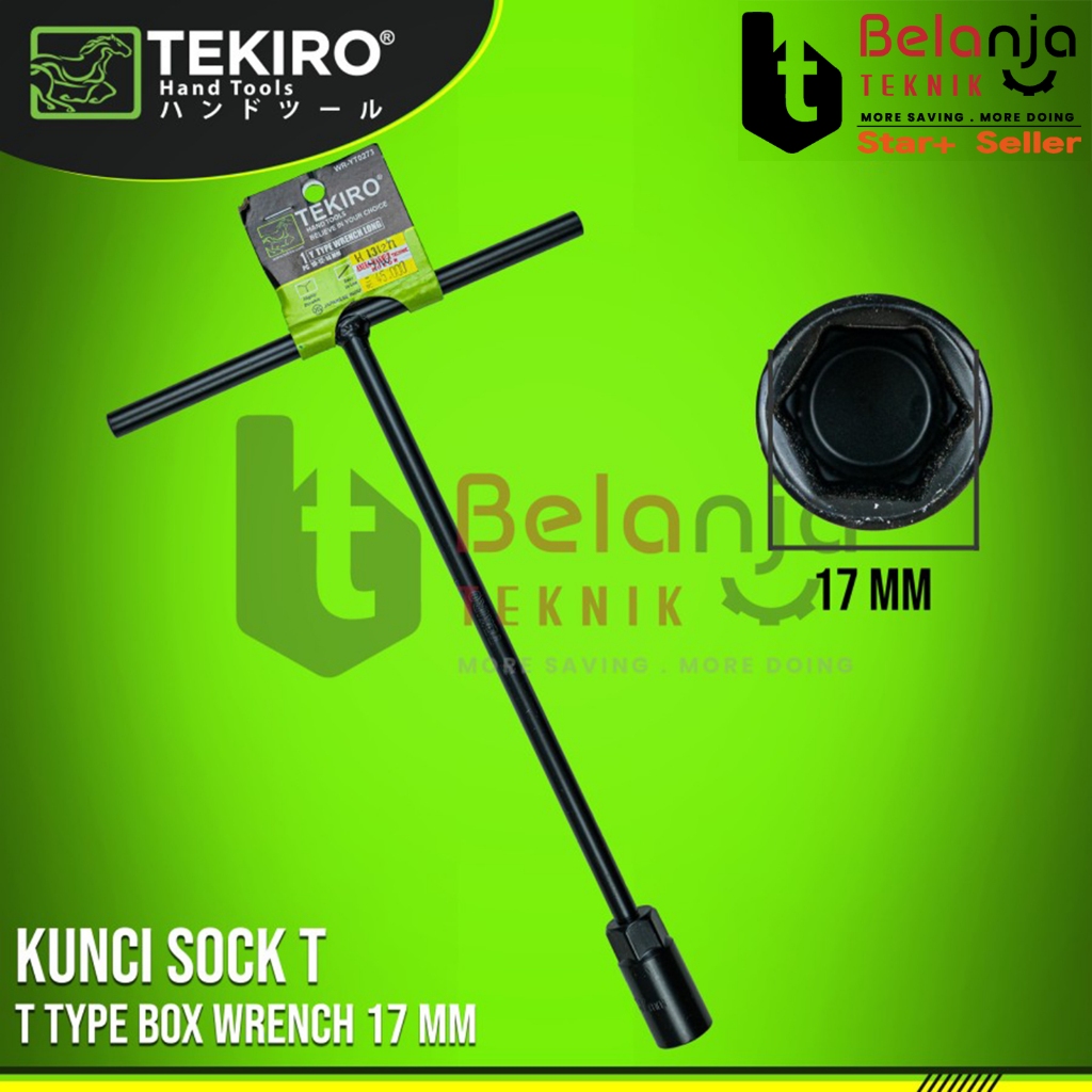 Tekiro Kunci Sock T 17 mm Kunci T Tekiro 17mm Hitam