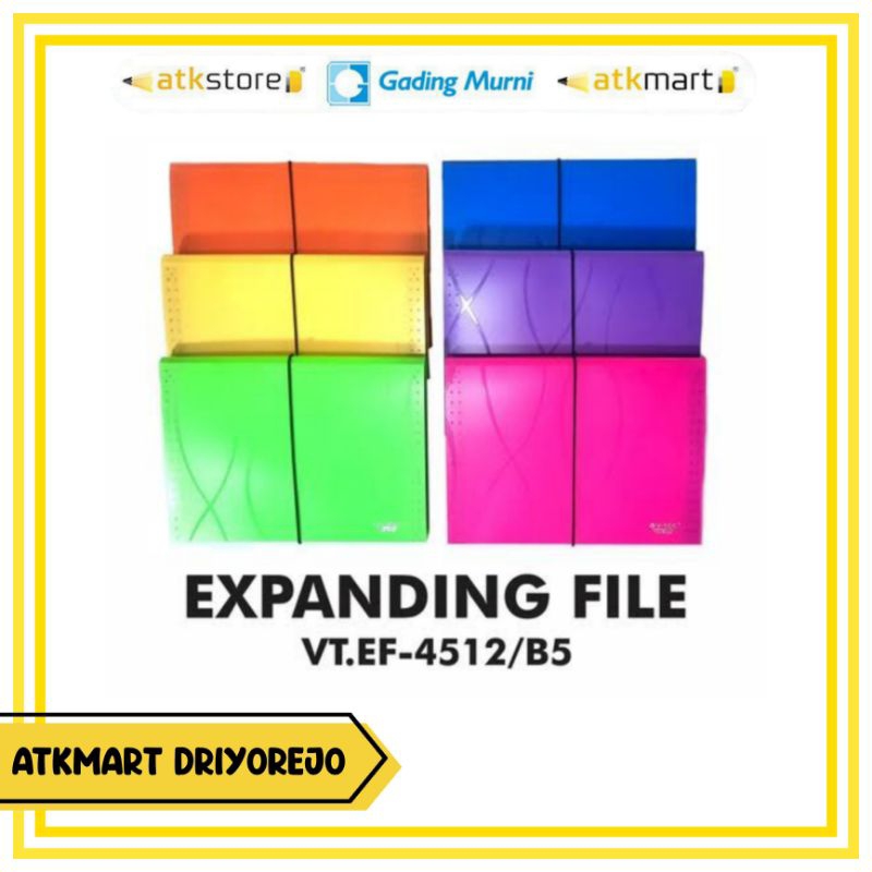 

V-TEC EXPANDING FILE FOLDER VT.EF-4512 UKURAN B5 - EKSPENDING FILE FOLDER