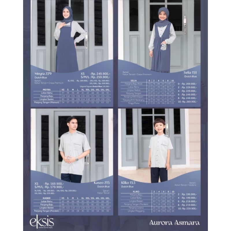 Sarimbit Keluarga Seply Eksis 231 Dutch Blue || Meyra 229 || Selia 151 || Kaseo 215 || Kliko 153 || 