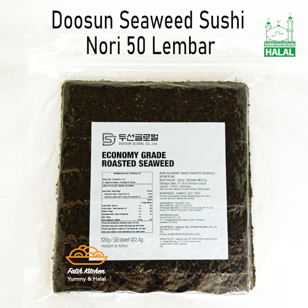 

Doosun Seaweed Sushi Nori 50 Lembar Halal
