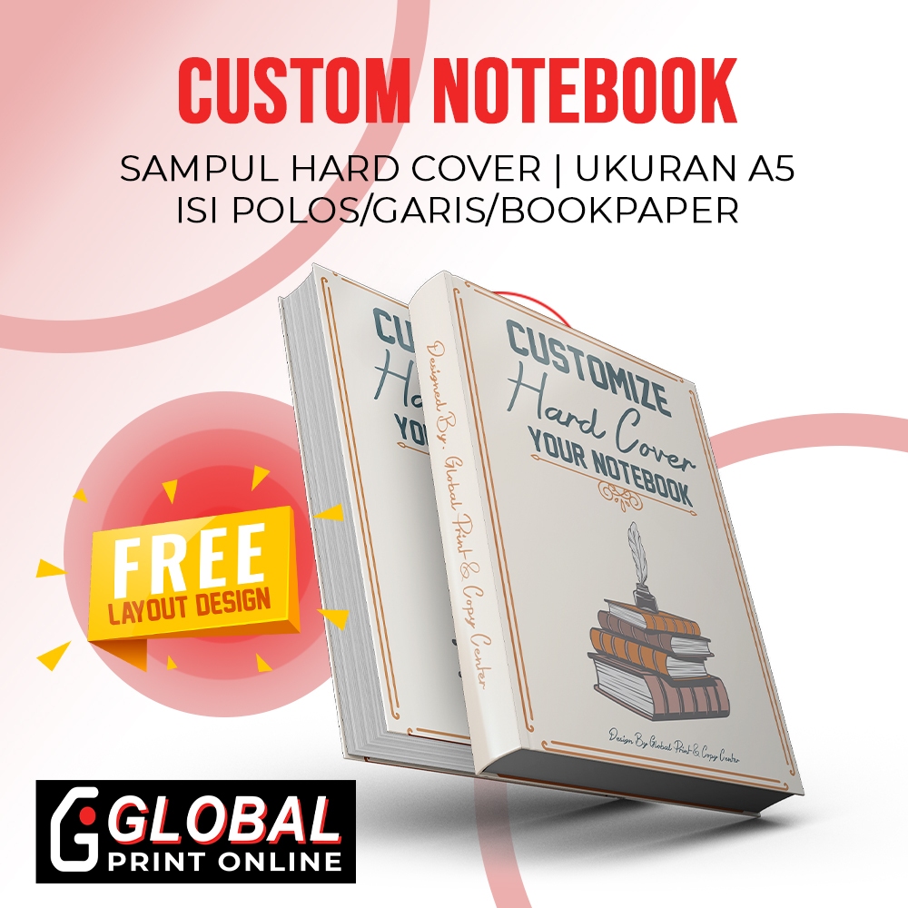 

Global Print Shop Online - Notebook Custom Hardcover Uk A5 Isi 100Lbr