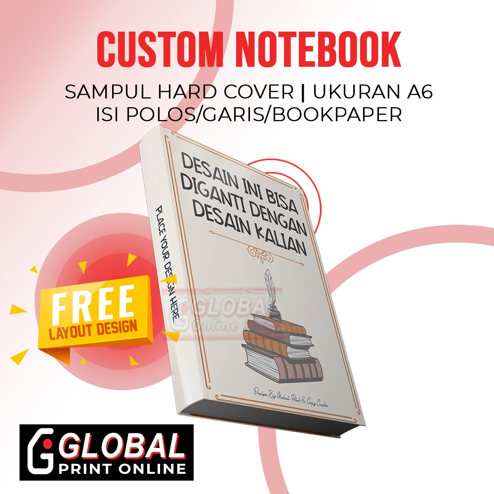 

Global Print Shop Online - Notebook Custom Hardcover Uk A6 Isi 100Lbr
