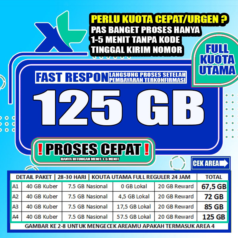 PROMO Paket Data Kuota XL +Masa Aktif 30Hari
