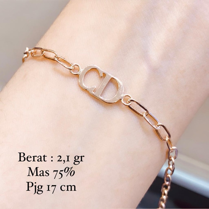 gelang emas rantai terbaru 75%