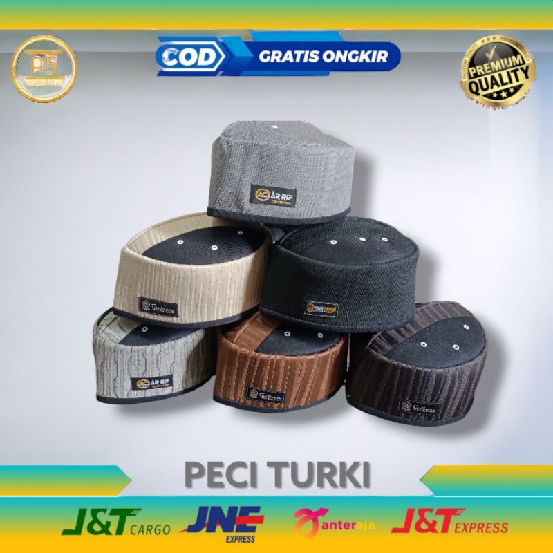 Peci assagofah Turki, Peci Turki Motif Muslim/Peci Haji