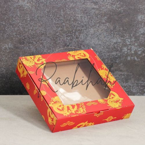 

cake box imlek 25x25x5 cm hampers kemasan packaging sincia dus lapis legit kotak kue CNY parsel marble cake