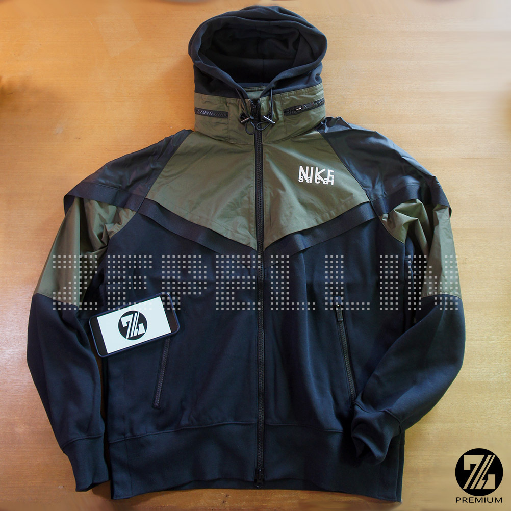 JAKET / JACKET TUDUNG NIKE X SACAI NRG FULL ZIP HOODIE ORIGINAL