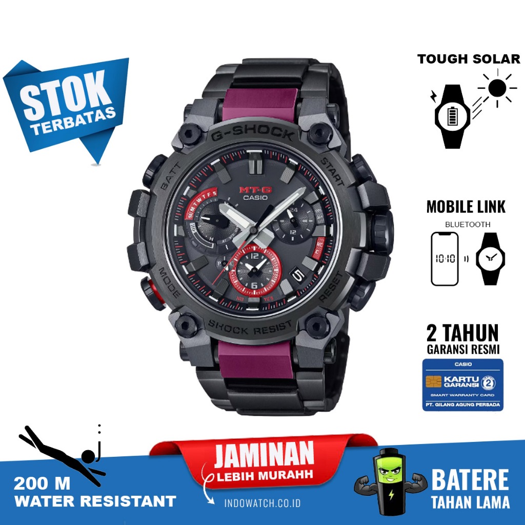 Casio G-Shock MTG-B3000BD-1A mtgb3000 mtg b3000 original garansi resmi