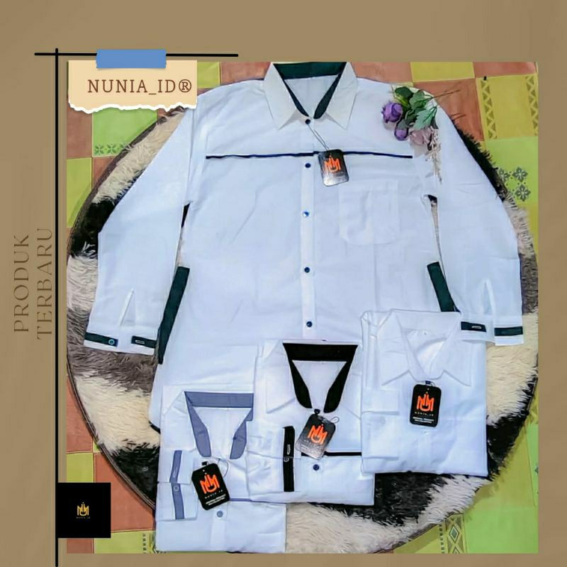 Atasan Tunik Santri Putih Polos | Tunik Santri Putri | Atasan Santriwati | Tunik Putih Toyobo