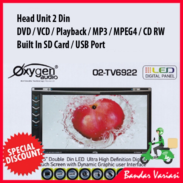 Head Unit Dobel Din DVD VCD MP3 MPEG4 USB MMC SD Card