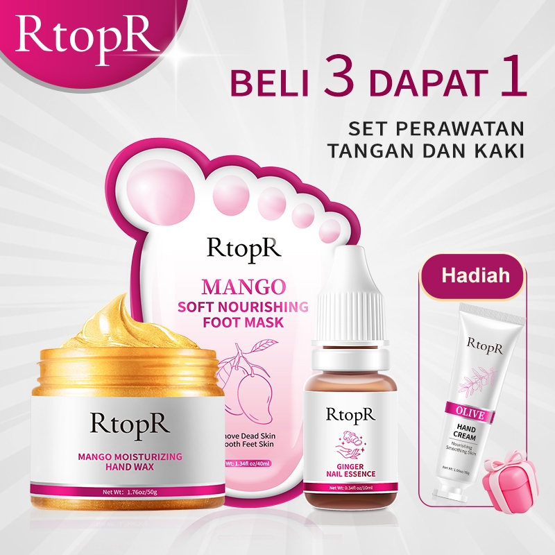 BPOM RtopR Masker Tangan Pengelupas Kulit Mati+Masker Kaki Pecah Dan Kering+Kuku Kaki Jamur Dan Rusa