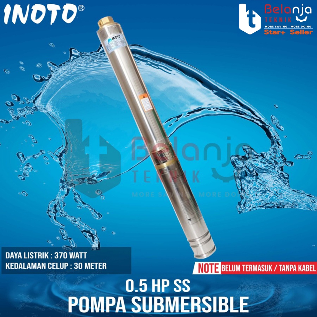 INOTO Pompa Air Satelit - Submersible 0.5 HP SS