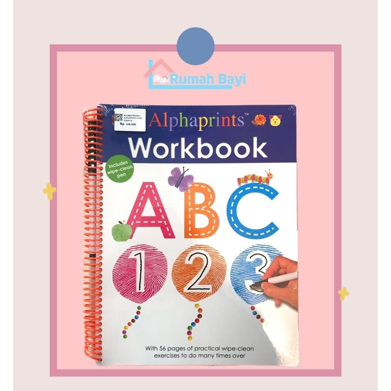 

ALFABETBOOKS ALPHAPRINTS WIPE CLEAN W BUKU BELAJAR ANAK