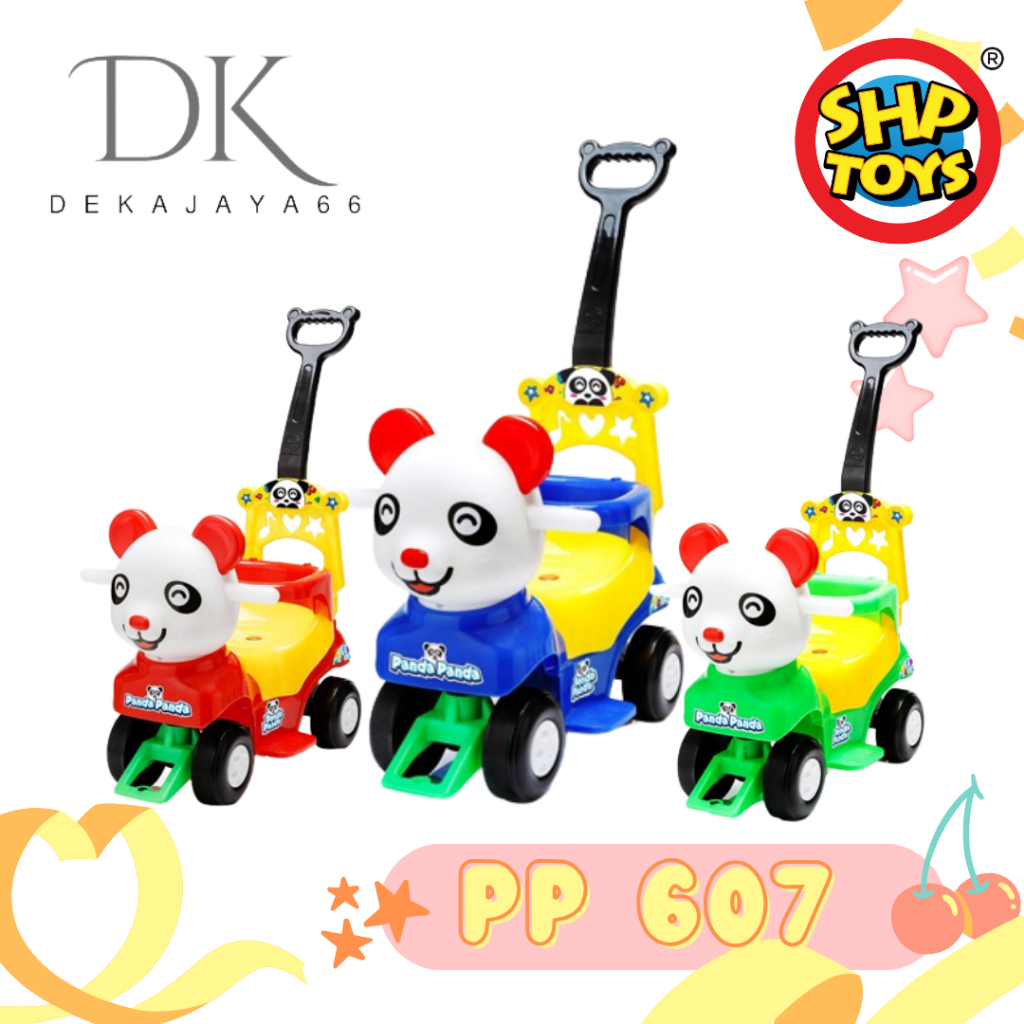 Maenan Anak  Ride On Toys Dorong Tunggang Panda Lucu - PP 607 - SHP Toys kado Mainan anak termurah