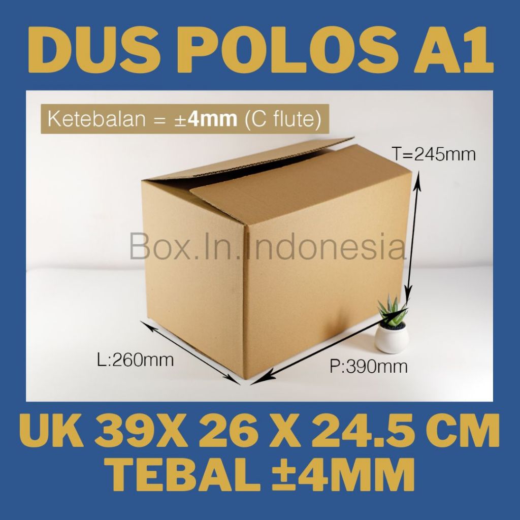 

Kardus Baru 39x26x24,5 cm TEBAL Box Dus Aqua Indomie Coklat Packing Polos