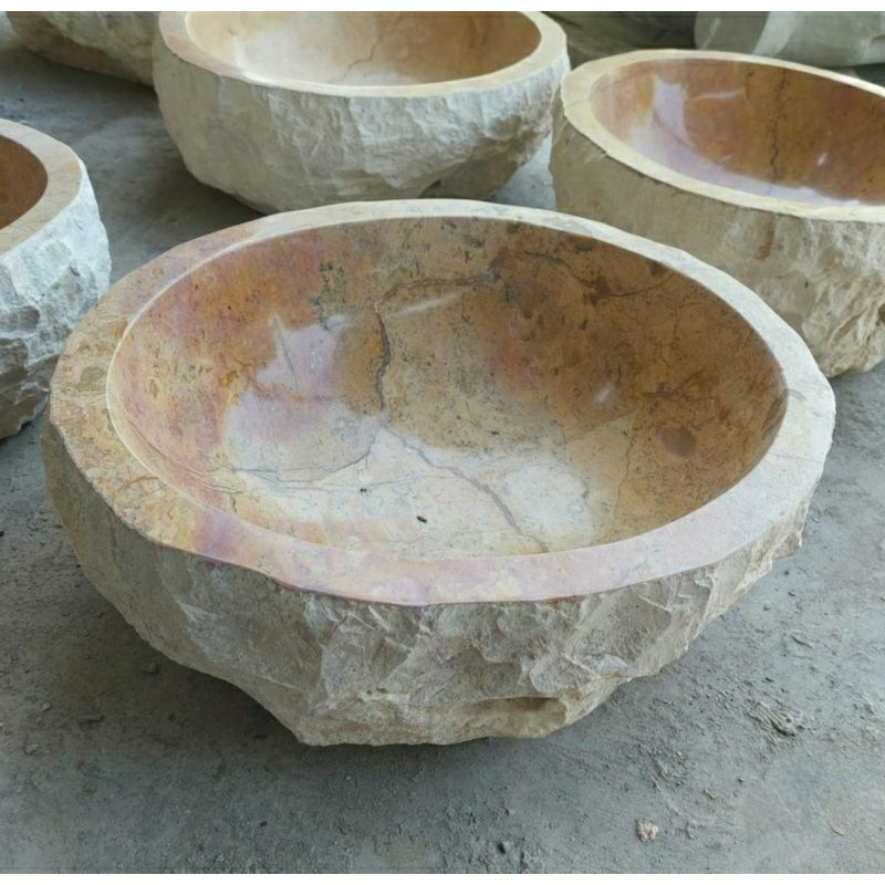 Wastafel Batu Marmer Natural