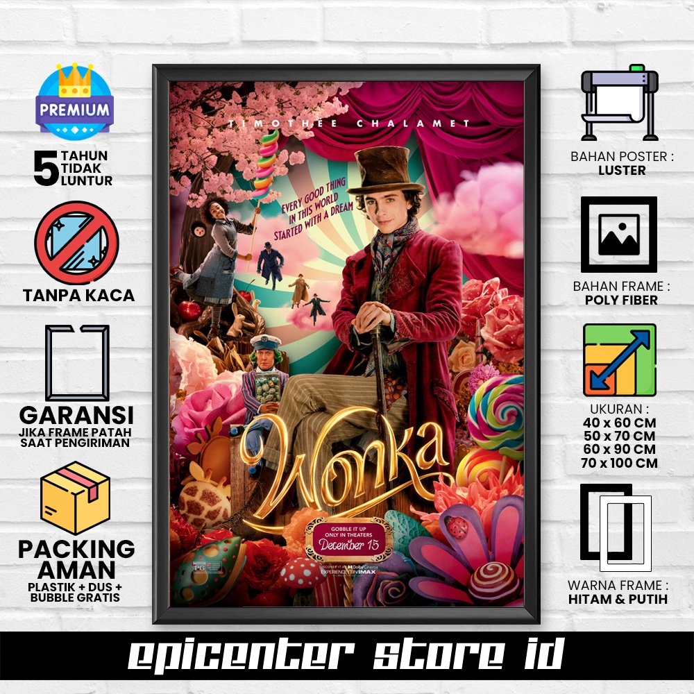 Poster Film Wonka - Official 1 + Frame