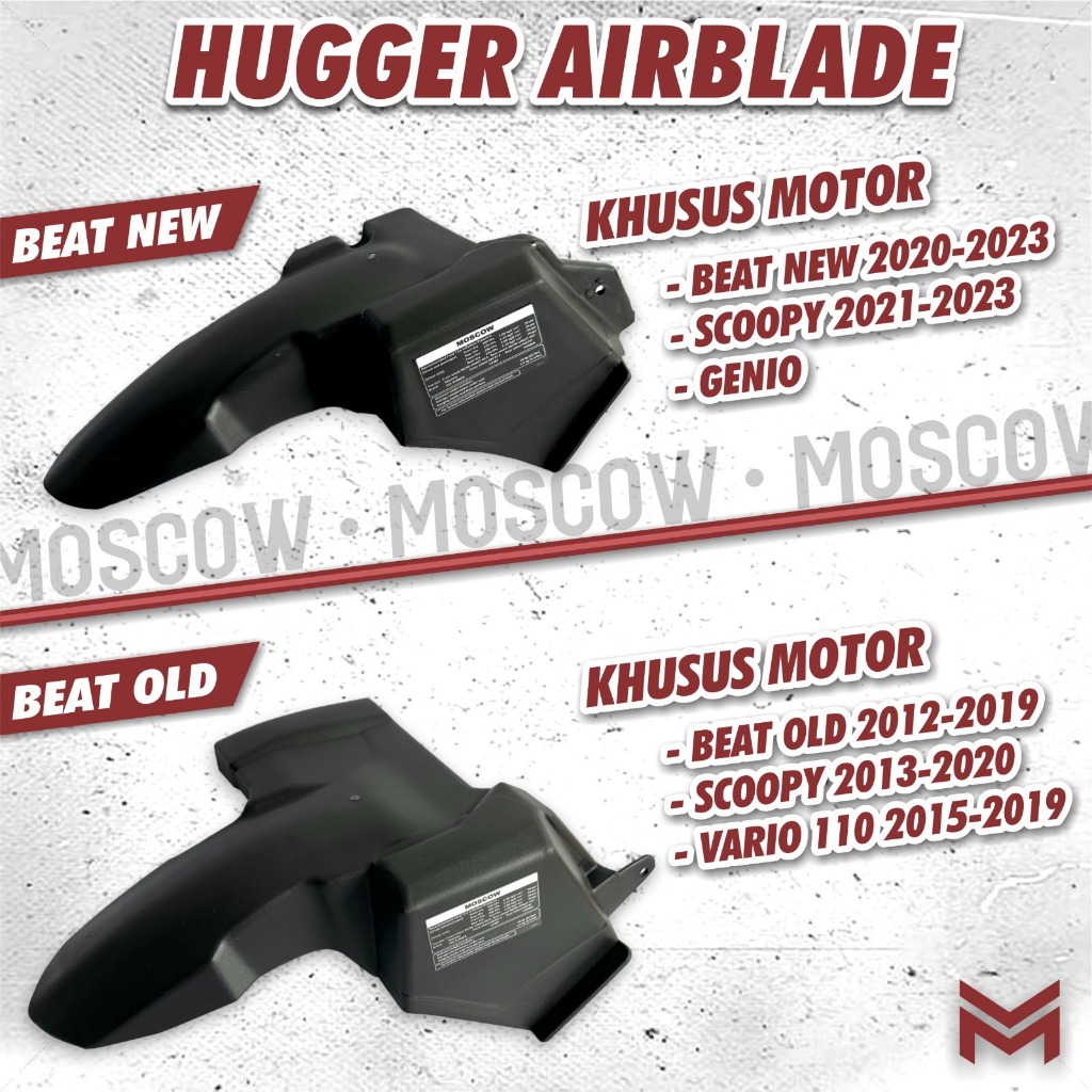HUGGER BEAT AIRBLADE OLD BEAT FI ESP STREET KARBU 2013 - 2019 SCOOPY 2017 - 2020 AKSESORIS NEW ORIGI