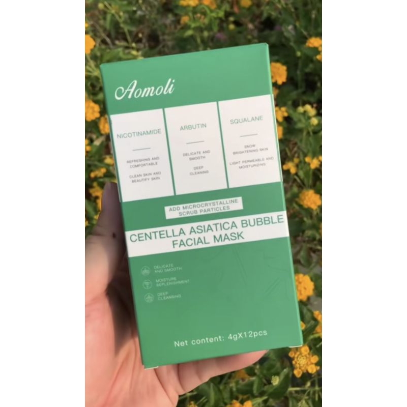 Aomoli Centella Asiatica Bubble Facial Mask isi 12pcs/box