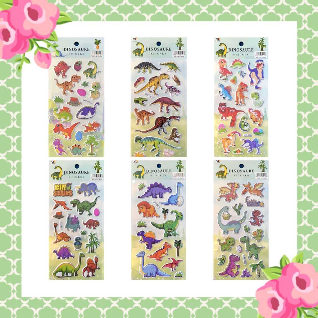 

[LRF] Sticker Timbul Gambar Tempel Stiker Anak Karakter Dinosaurus Dinosaur