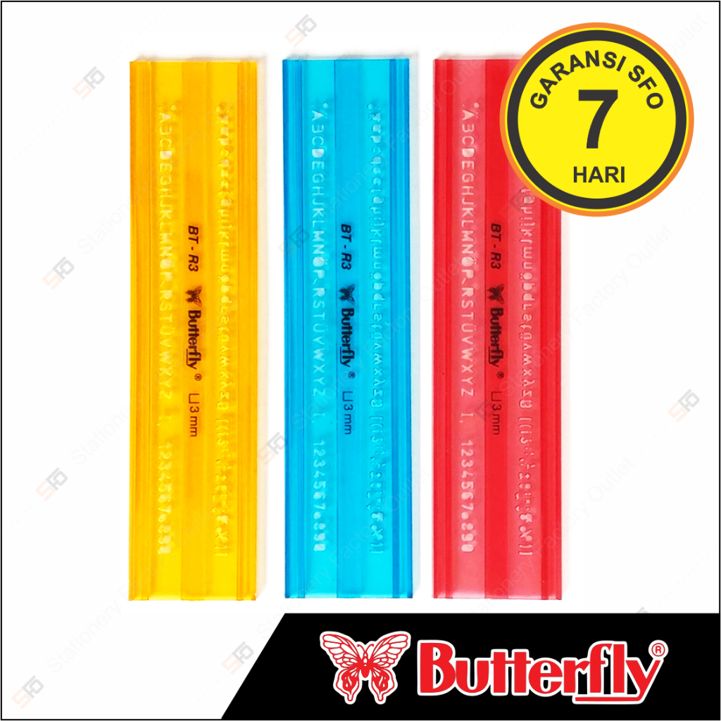 

Penggaris Cetakan Butterfly 14cm BT - R3 - SFO Semarang Official