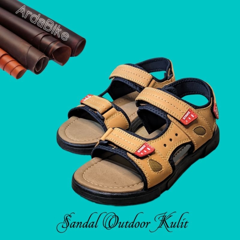Sandal Pria Outdoor Asli Kulit Sapi | Sandal Gunung
