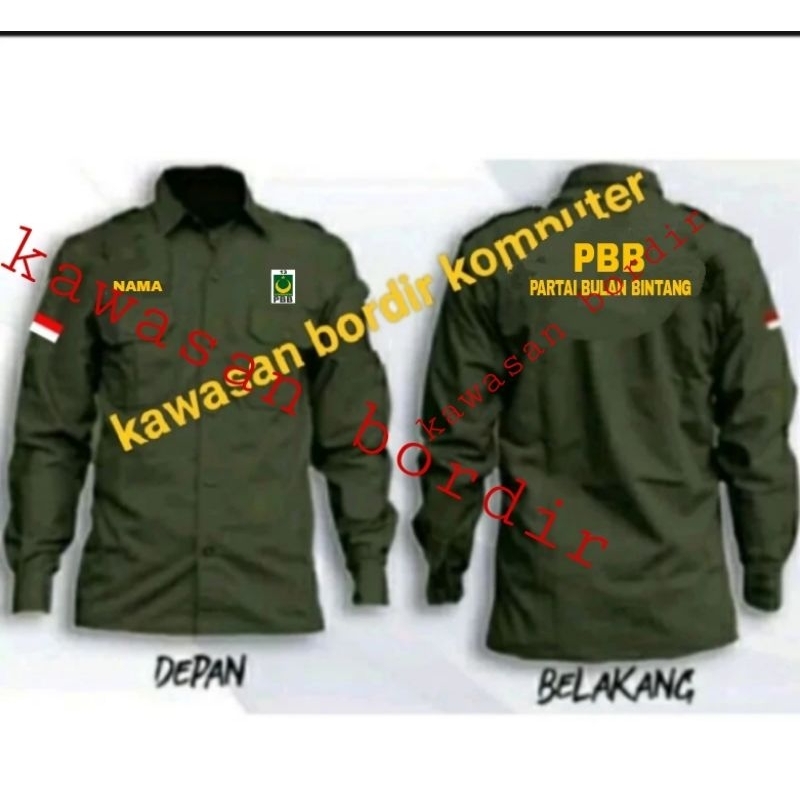 Terbaru seragam partai bulan bintang kemeja partai bulan bintang pdh partai bulan bintang baju parta