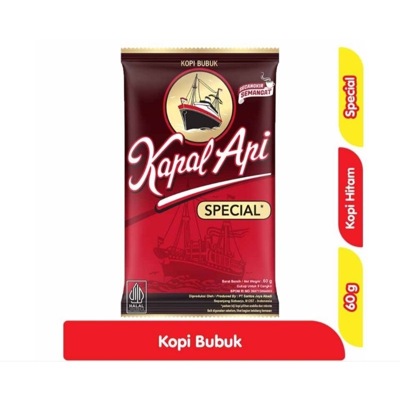 

Kopi Kapal Api Special 60 gr tanpa gula