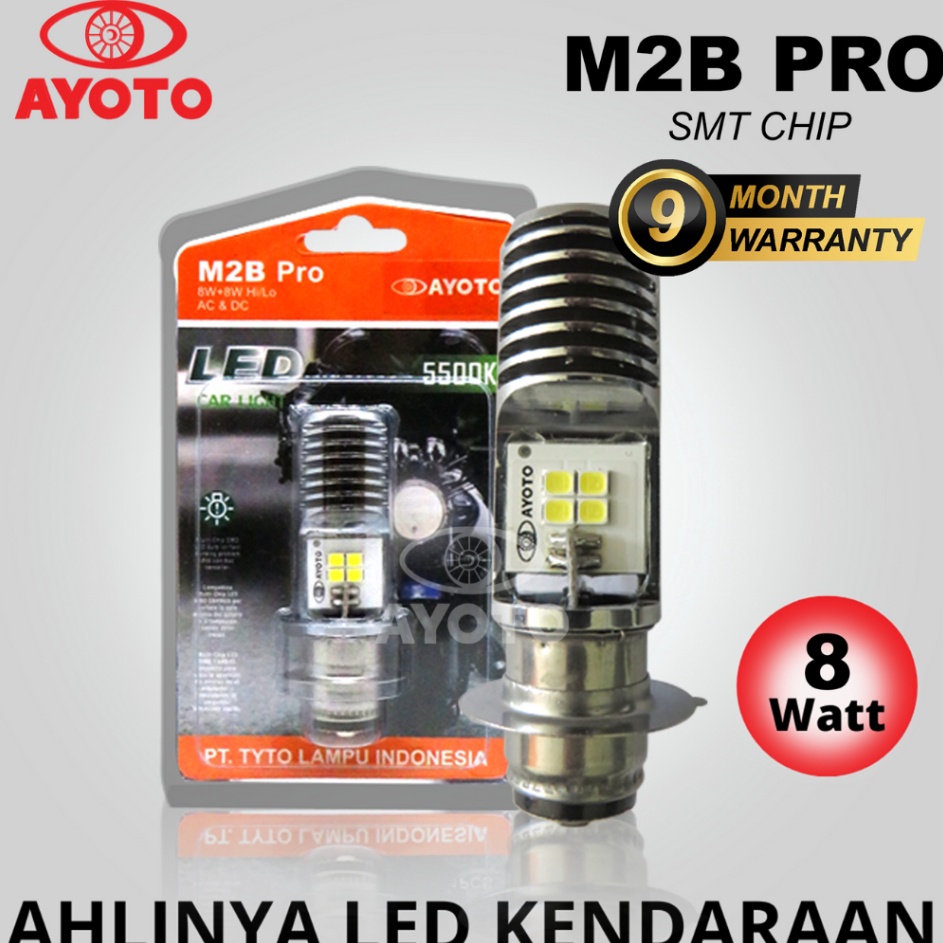 Lampu motor led motor bebekmatic AYOTO M2B PRO ac dc HILO  J