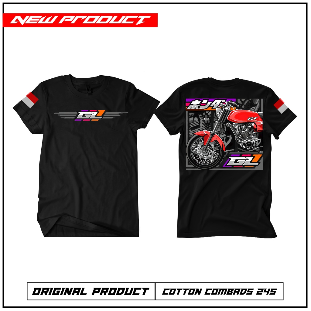 Baju Kaos Atasan Pria Honda GL Ragat Honda Gank Herex Gl 100 Gl100 Max Pro Distro Original Murah Ker
