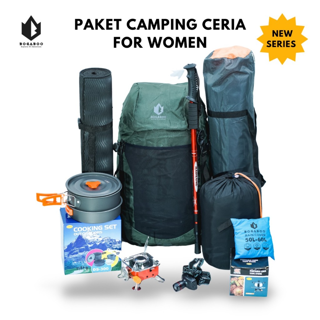 PAKET PENDAKI GUNUNG LENGKAP - Paket Alat Kemping & Naik Gunung - Hiking - Muncak - Camping Outdoor