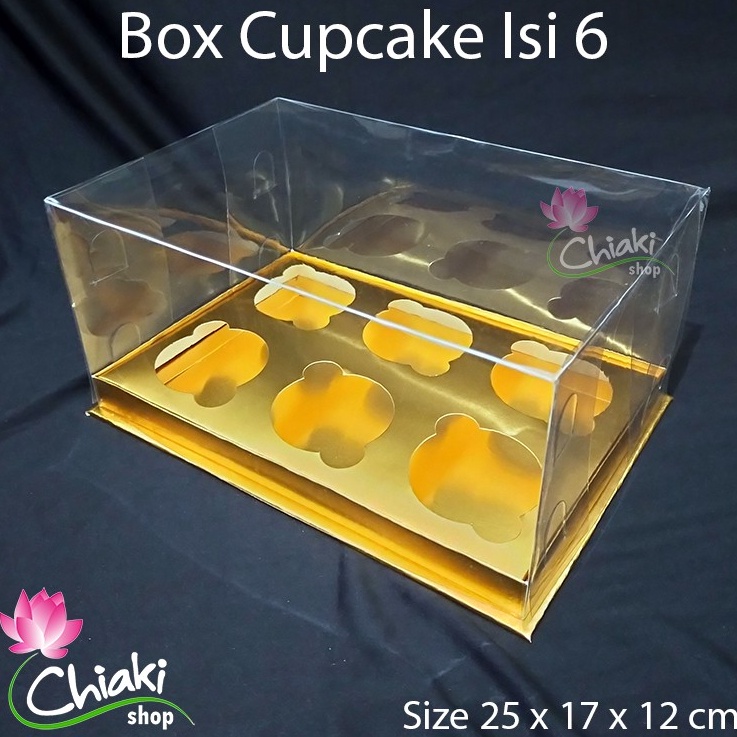 

Raih diskon spesial sebelum habis Box Cupcake isi 6 GOLD 25x17x12 cm Kotak Mika Donat Dus Kue Kardus Emas Muffin Cake Pudding Karton