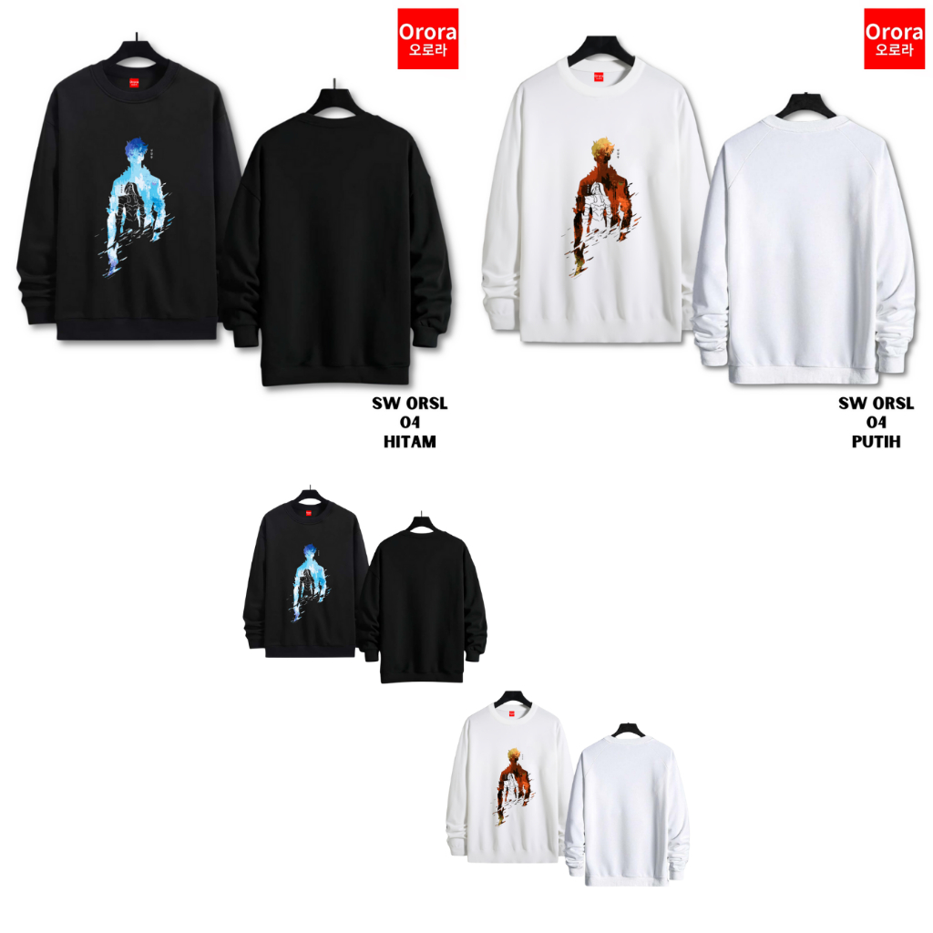 Orora Sweater Distro Premium Korea Solo Leveling - Baju Atasan Sablon Pria Wanita Ukuran S M L XL XXL XXXL keren Original SW ORSL 04