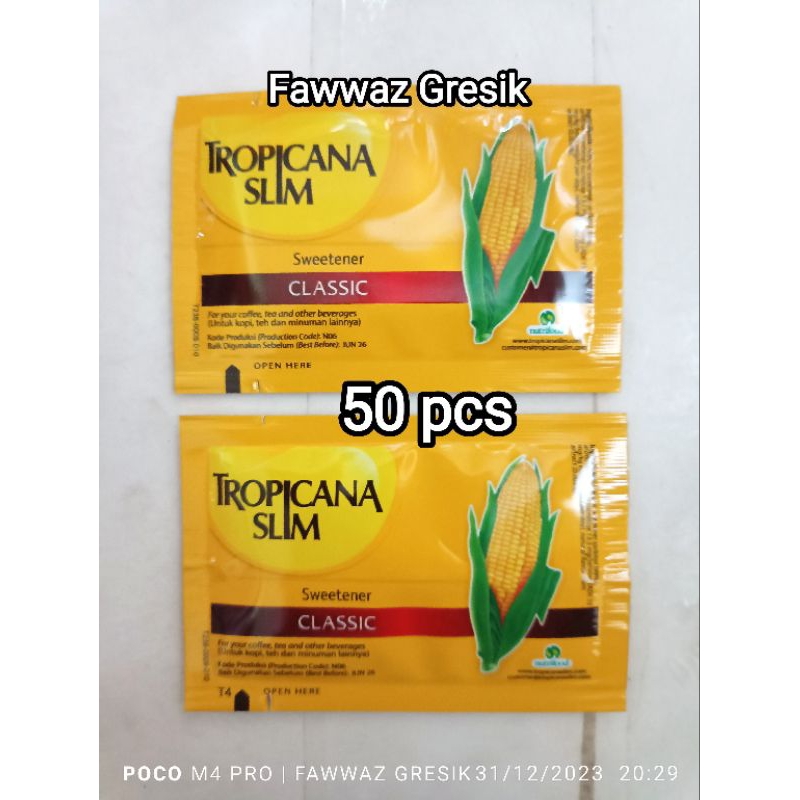 

(50 Pcs) Tropicana Slim Classic Gula Diet / Gula Rendah Kalori Diabetes Tropicana Slim