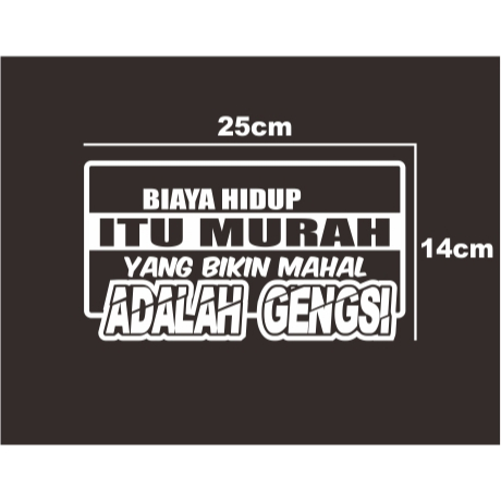 stiker kaca mobil truck ,pick up kata kata unik