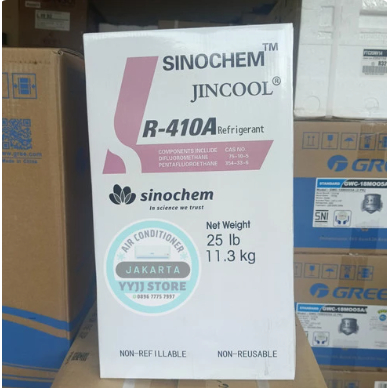 Refrigerant AC Merk JINCOOL R410a (11,3kg / 25 lbs) R410