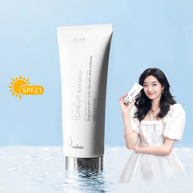 9wishes White Tone-Up Body Serum 150ml SPF21 Whitening Serum body