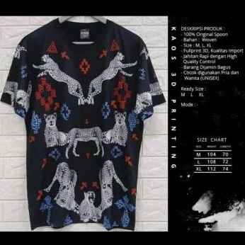 Kaos Pria/Wanita| Kaos Distro Full Printing 3D Motif - Macan Tutul
