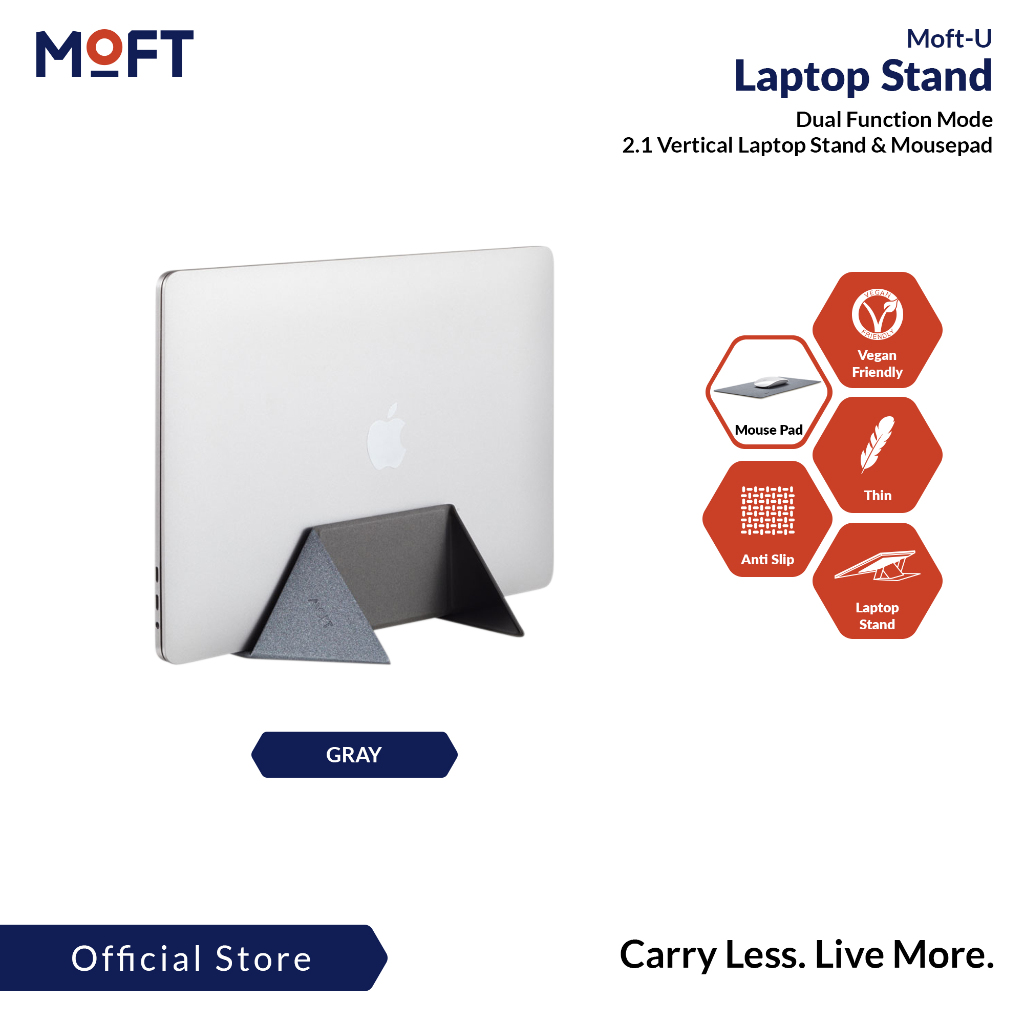 MOFT U | 2 in 1 Vertical Laptop Stand &amp; Mousepad
