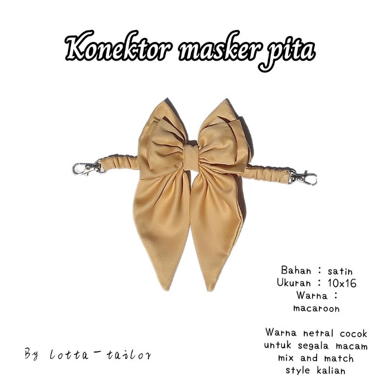 konektor masker pita/pengait masker pita/strap masker pita aksesoris hijab aksesoris pita
