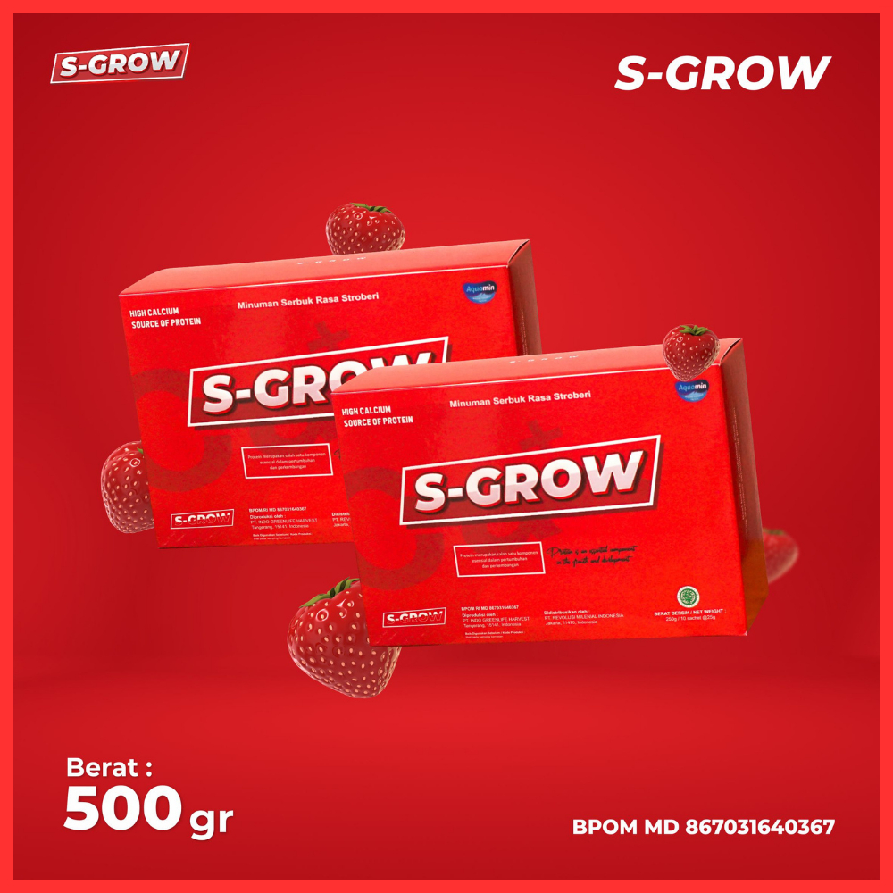 

S-Grow Susu Kalsium Peninggi Badan 20 Sachet