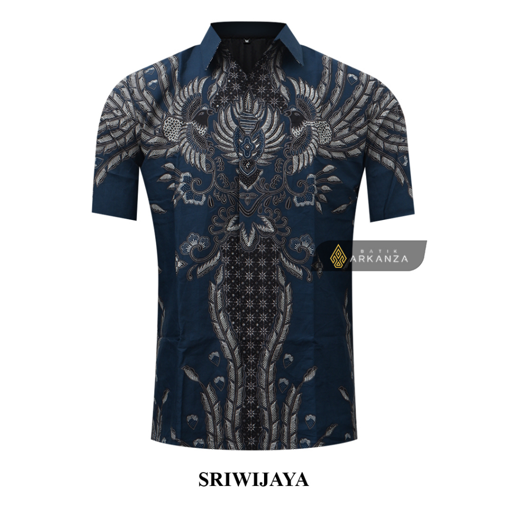 KEMEJA BATIK ARKANZA Motif SRIWIJAYA Hem Atasan Kemeja Baju Batik Pria