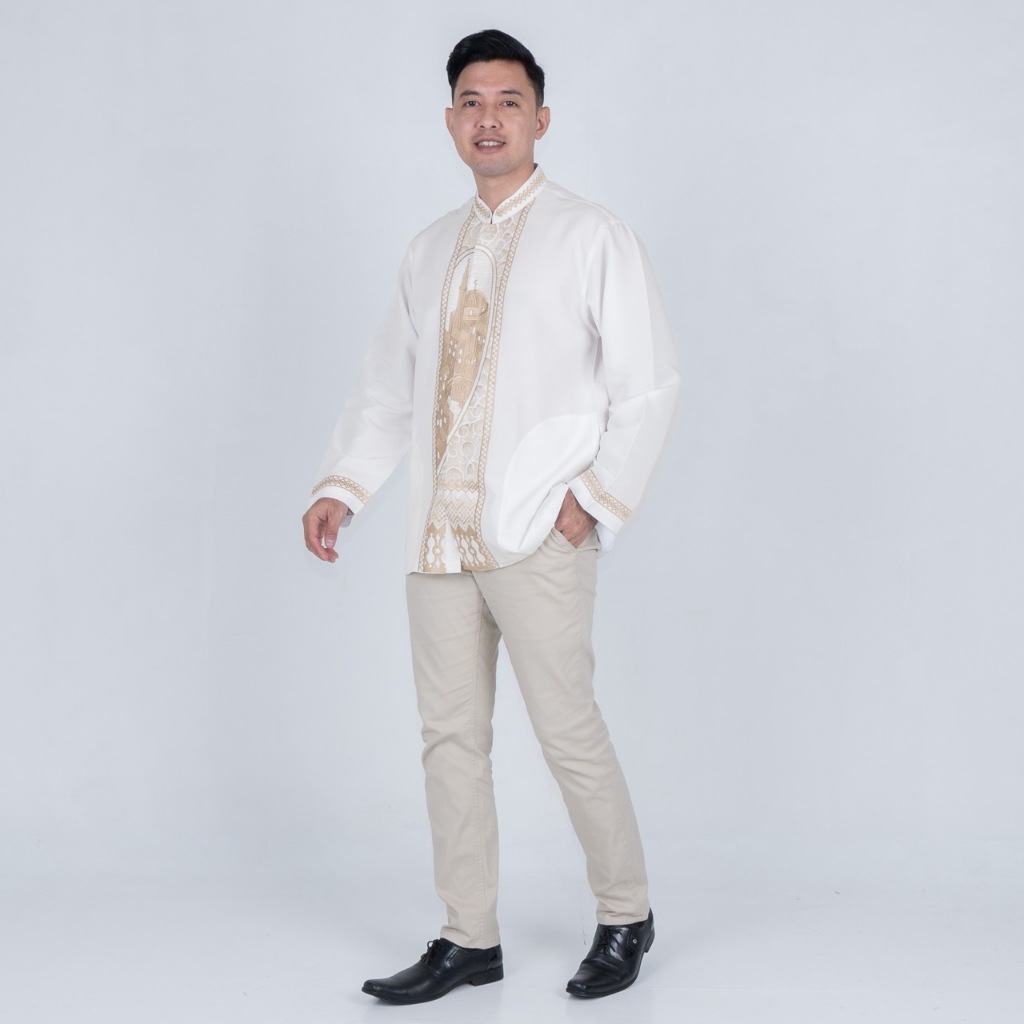 original benhill taqwa koko bordir pria panjang off white 2419-2494-95